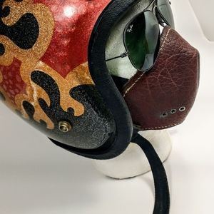 Bison Leather Biker Half Mask